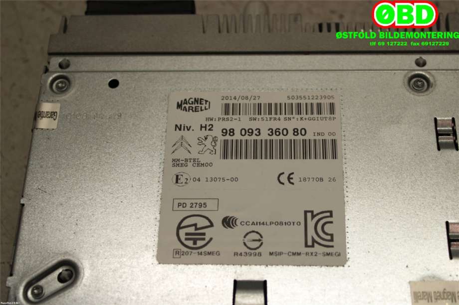 Bilstereo navigasjon til Peugeot 308 2013-2021 (Type II) (PEUGEOT|)