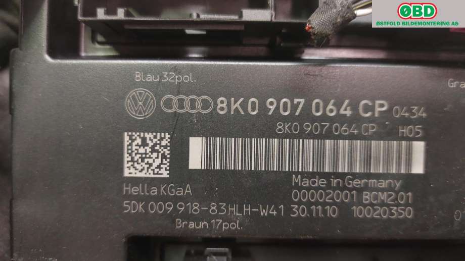 Styreenhet comfort (BCM) til Audi A5 2007-2016 (Type I)  (AUDI|8K0 907 064 CQ||8K0907064CP)