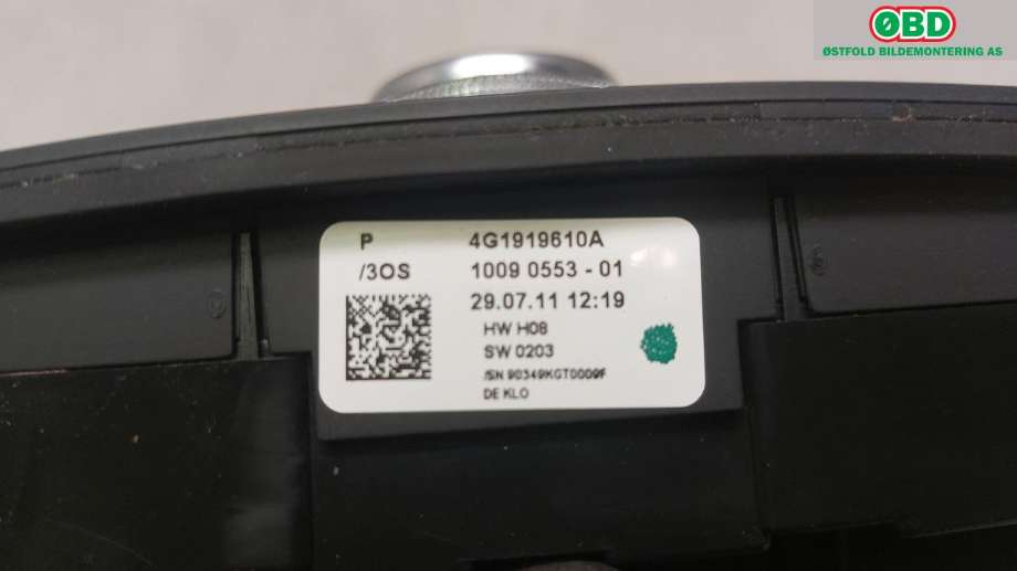 Bryter diverse til Audi A7 2010-2014 (Type I, Fase 1)  (AUDI|4G1 919 610 C||4G1919610A)