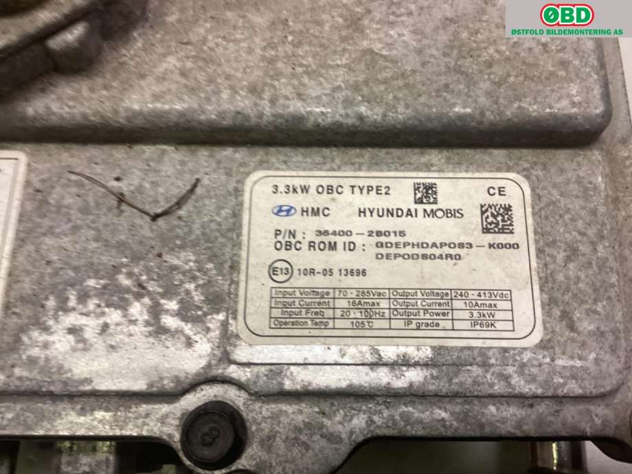 Batterilader (OBC - On Board Charger) til Kia Niro 2016-2021  (KIA||364002B015)