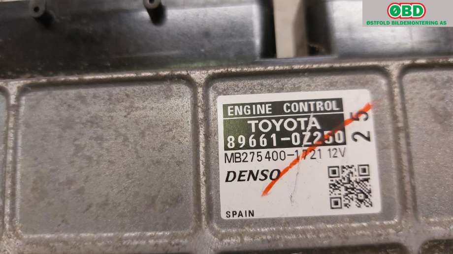 Styreenhet motor til Toyota Auris 2010-2012 (Type I, Fase 2)  (TOYOTA|896610Z250|)