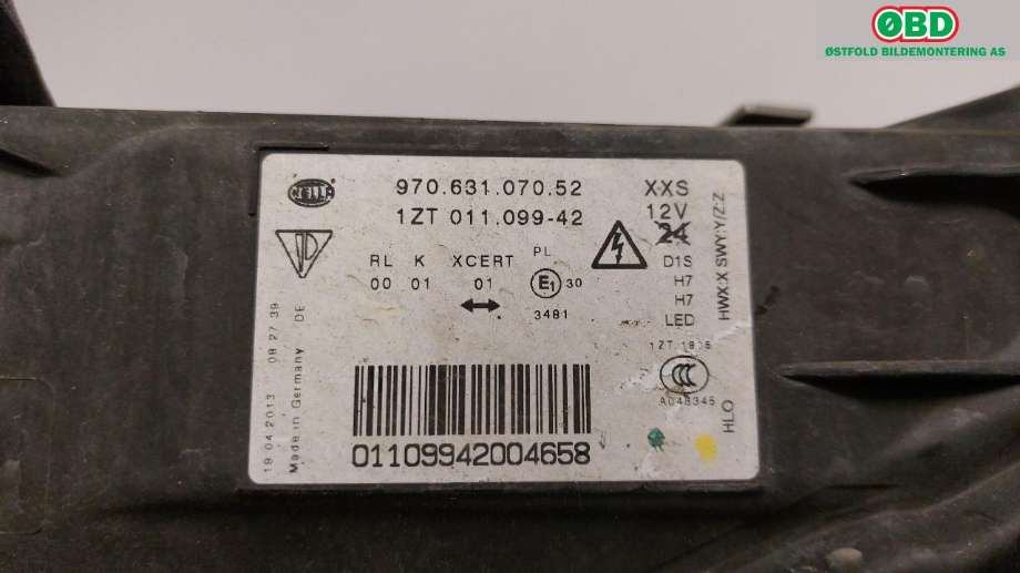 Frontlykt høyre halogen til Porsche Panamera 2009-2017 (Type I) (970) (970) (PORSCHE|970 631 170 54||97063107052)
