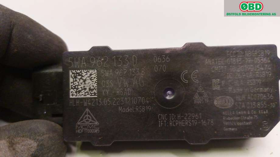 Sensor diverse til Škoda Enyaq 2021-->>  (SKODA ENYAQ 80X NY|5WA 962 133 D||5WA962133D)