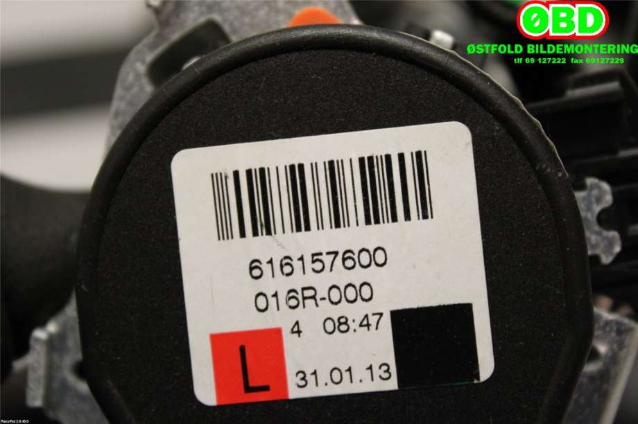 Airbag beltestrammer til Volvo V60 2010-2013 (Type I, Fase 1)  (VOLVO|39800487||39823322)