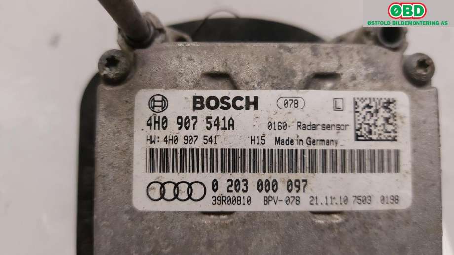 Sensor radar til Audi A8 2010-2013 (Type III, Fase 1)  (AUDI|4H0 907 541 A||4H0907541A)