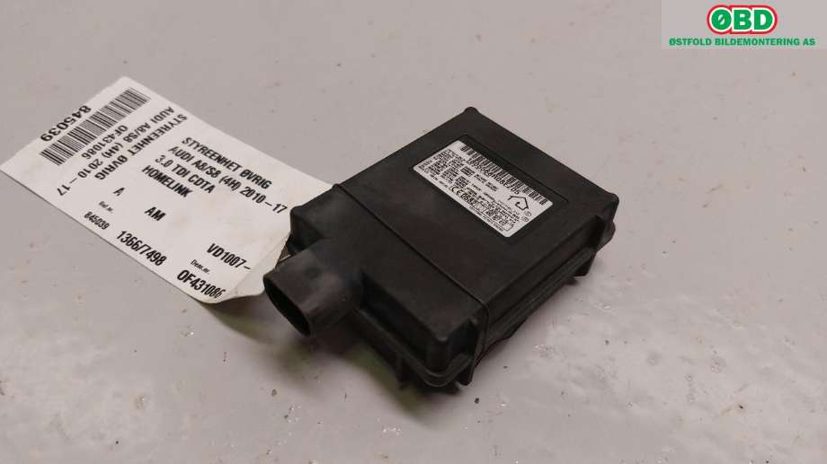 Styreenhet diverse til Audi A8 2010-2013 (Type III, Fase 1) (AUDI|4G0 907 410||4H0907410)
