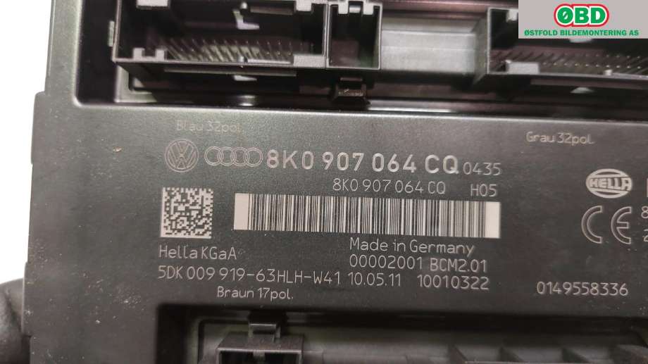 Styreenhet comfort (BCM) til Audi Q5 2008-2012 (Type I, Fase 1)  (AUDI|8K0 907 064 CQ||8K0907064CQ)