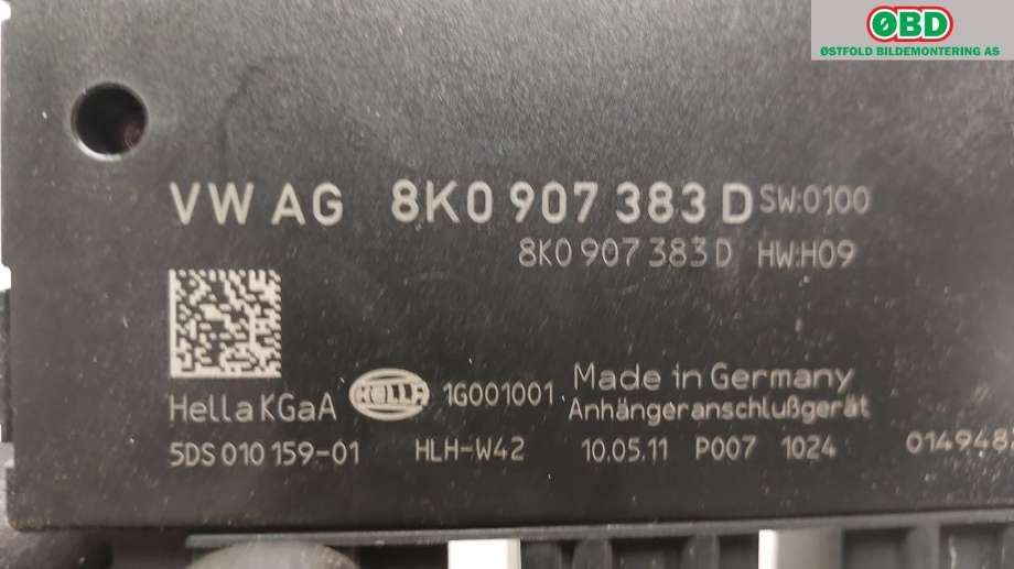 Styreenhet hengerfeste til Audi Q5 2008-2012 (Type I, Fase 1)  (AUDI|8K0 907 383 D||8K0907383D)