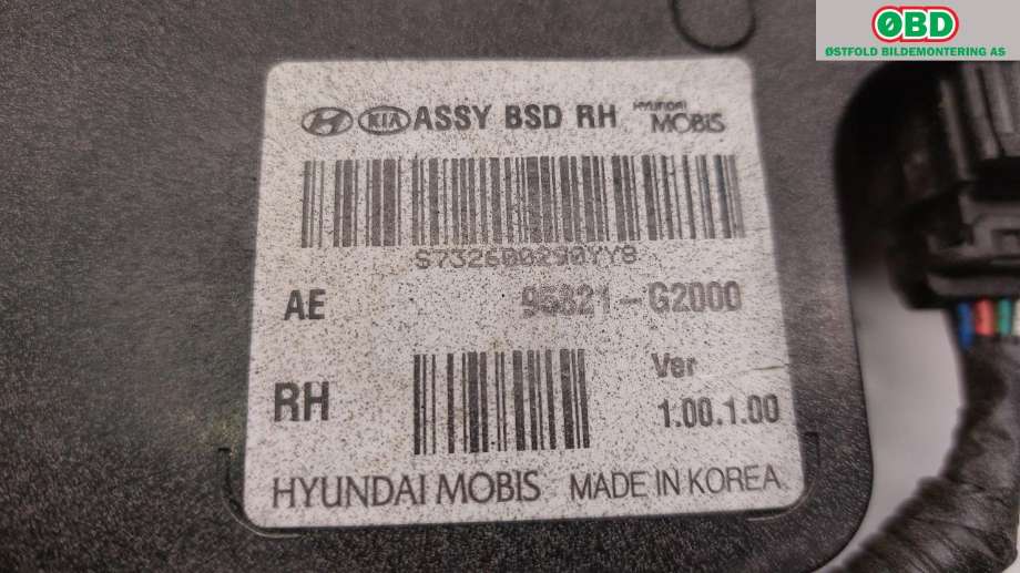 Sensor radar til Hyundai Ioniq Electric 2016-2019 (Fase 1)  (HYUNDAI|95821G 2000||95821G2000)