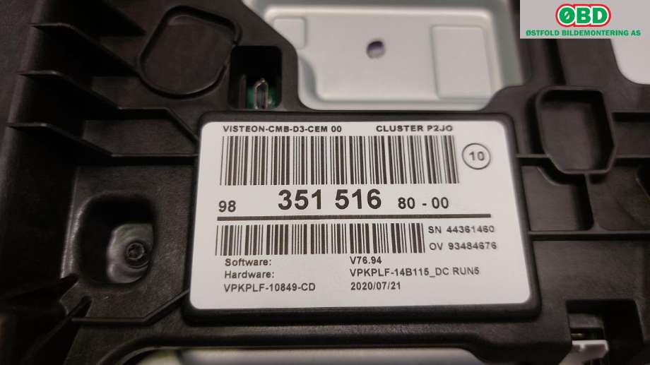Instrumentpanel til Opel Corsa F 2019-->>  (OPEL|9835151680|)