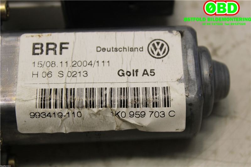 Ruteheis venstre bak til VW Golf V, Combi 2003-2008  (VOLKSWAGEN|1K0 959 703 F||1K0959703C)