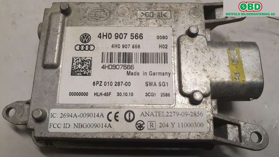 Sensor radar til Audi A8 2010-2013 (Type III, Fase 1) (AUDI|4H0 907 566||4H0907566)