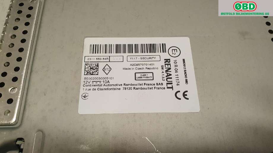 Bilstereo til Nissan NV250 2020-->>  (NISSAN|2801000Q5M||281155364R)