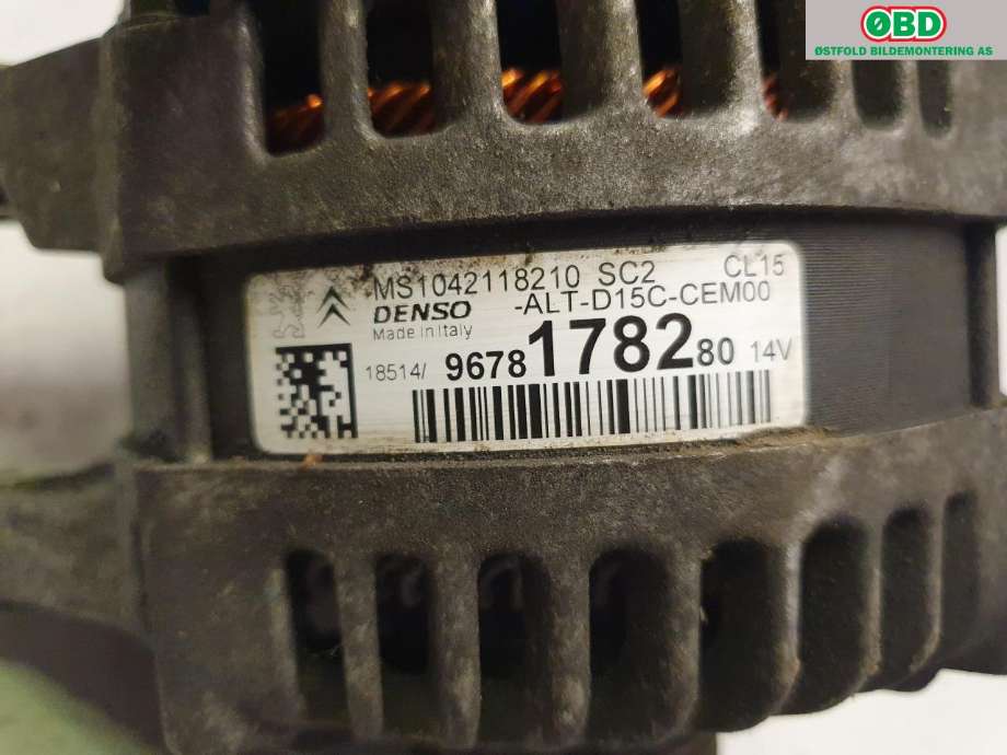 Dynamo til Peugeot 308 2013-2021 (Type II)  (PEUGEOT|96 781 782 80||9678178280)