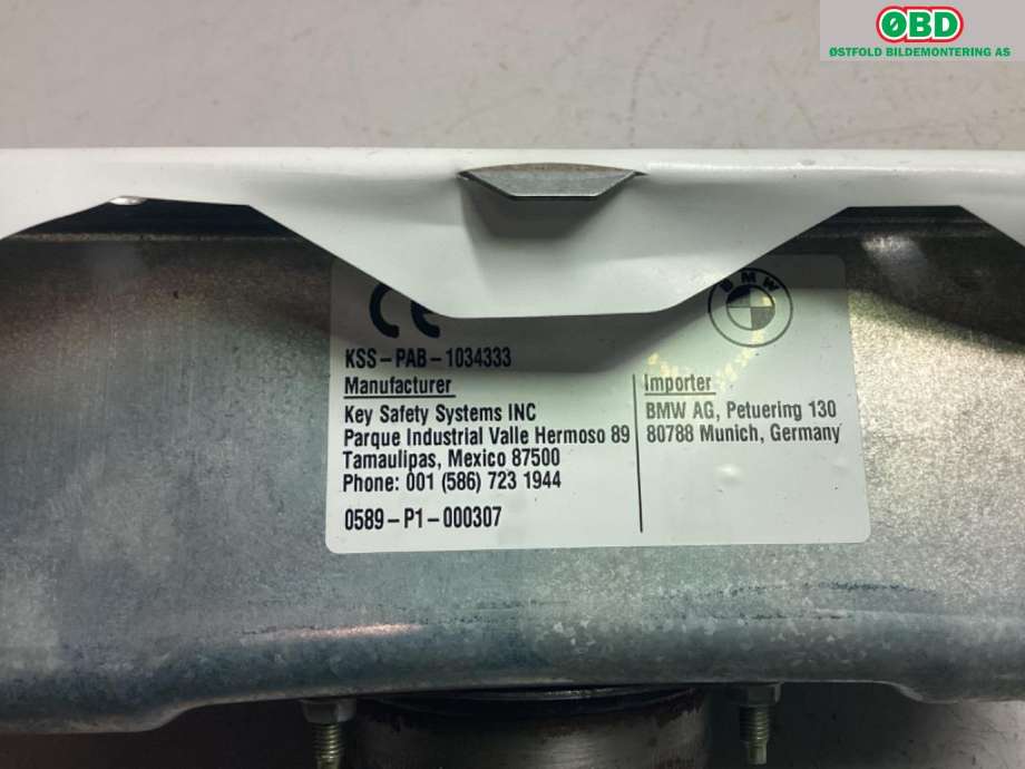 Airbag passasjer til BMW X5 2013-2018 (F15) (F15) (BMW|72 12 9 252 310|)
