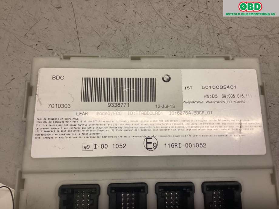Styreenhet comfort (BCM) til BMW X5 2013-2018 (F15) (F15) (BMW|61 35 9 333 414|)