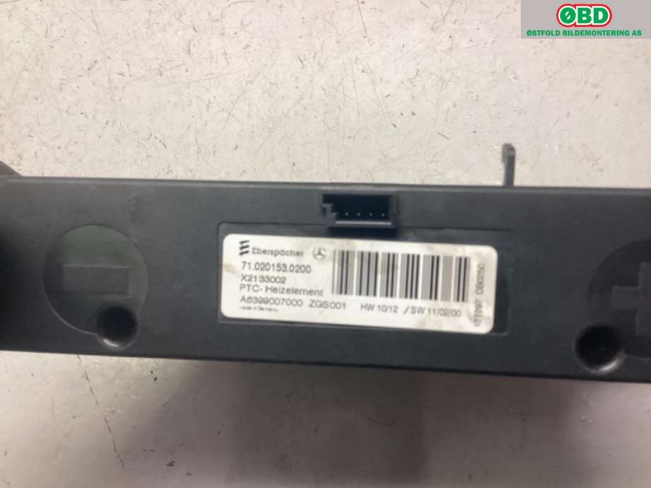 Varmeapparat register til Mercedes Vito/Viano 2010-2014 (Fase 2) (W639) (W639) (MERCEDES|A 639 900 26 00|)