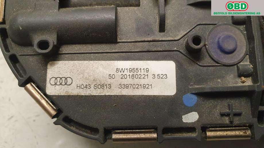 Viskermotor frontrute til Audi A4 2015-2019 (Type V, Fase 1) (B9) (B9) (AUDI|8W1955119|)