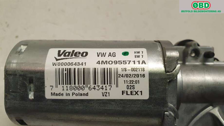 Viskermotor bakrute til Audi A4 2015-2019 (Type V, Fase 1) (B9) (B9) (AUDI|4M0 955 711 A||4M0955711A)