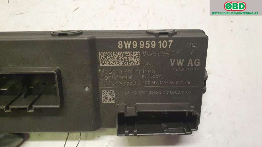 Styreenhet elektrisk bakluke til Audi A4 2015-2019 (Type V, Fase 1) (B9) (B9) (AUDI|8W9 959 107|)