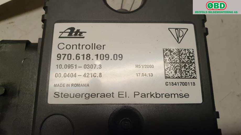 Styreenhet elektrisk parkbrems (EPB - Electric Parking Brake) til Porsche Panamera 2009-2017 (Type I) (970) (970) (PORSCHE|970 618 109 10||97061810909)