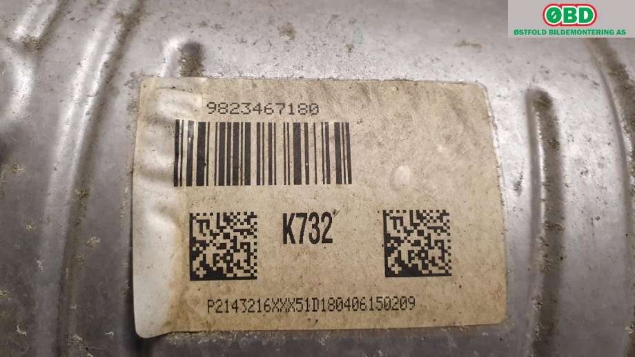 Partikkelfilter til Peugeot Partner 2015-2019 (Type II, Fase 2)  (PEUGEOT|98 234 671 80|)