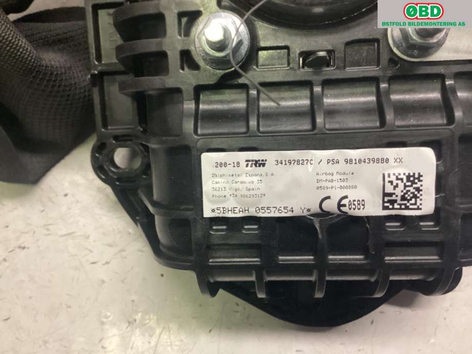 Airbag passasjer til Peugeot 3008 2016-->> (Type II)  (PEUGEOT|98 104 398 80|)