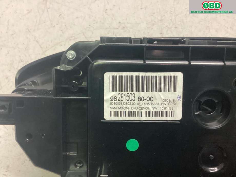 Instrumentpanel til Peugeot 3008 2016-->> (Type II)  (PEUGEOT|98 281 503 80||9828150380)