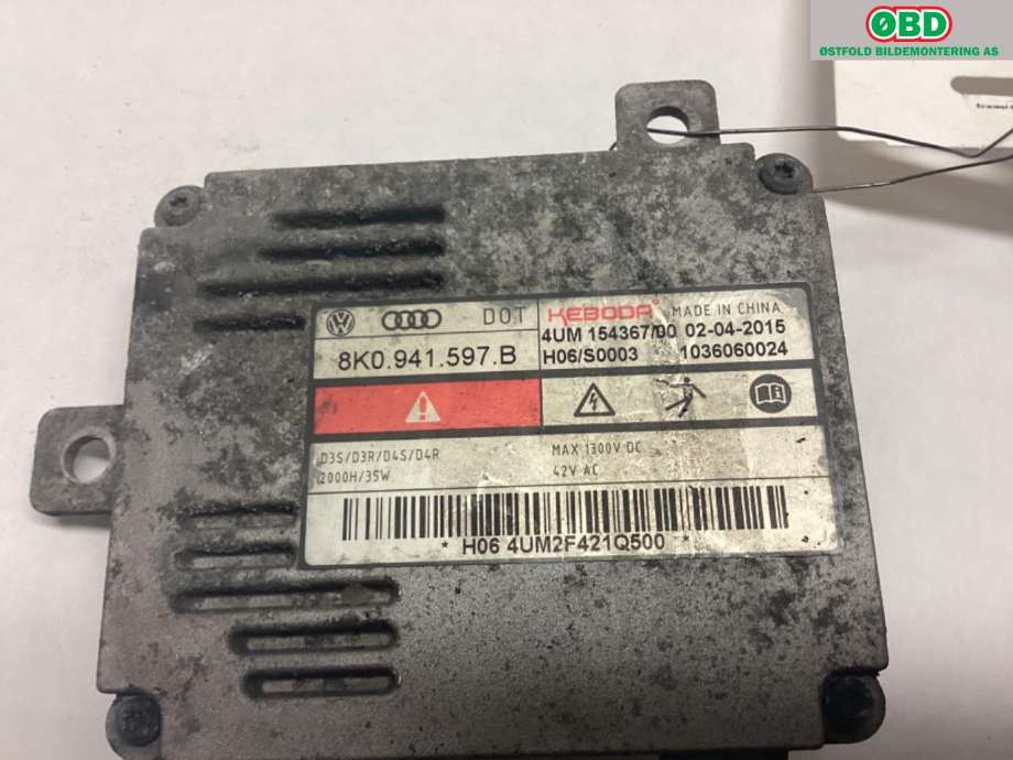 Styreenhet xenon/ballast til Škoda Octavia 2013-2016 (Type III, Fase 1)  (SKODA|8K0 941 597 E||8K0941597B)