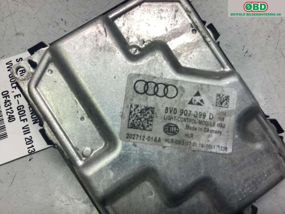 Styreenhet xenon/ballast til VW e-Golf 2017-2020 (Fase 2) (VOLKSWAGEN|8V0 907 399 D||8V0907399D)