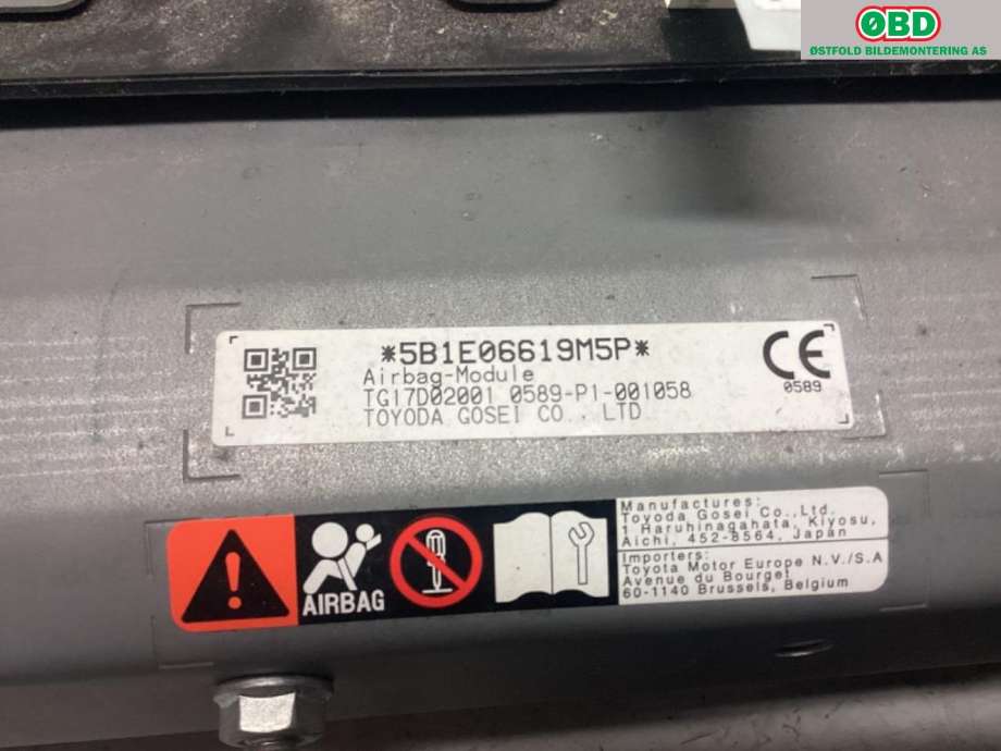 Airbag kne til Toyota RAV4 2019-->> (Type V) (TOYOTA|7390042050C0|)