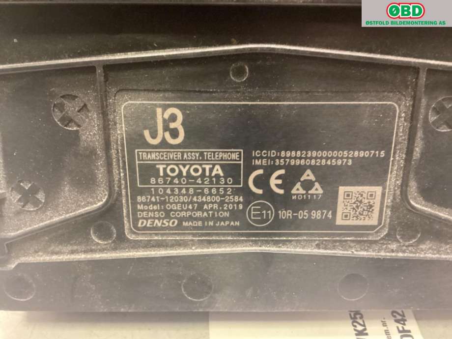 Styreenhet diverse til Toyota RAV4 2019-->> (Type V)  (TOYOTA|8674042130|)