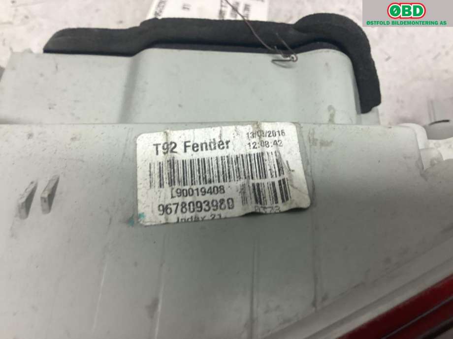 Baklykt venstre til Peugeot 308 2013-2021 (Type II)  (PEUGEOT|96 780 939 80|)