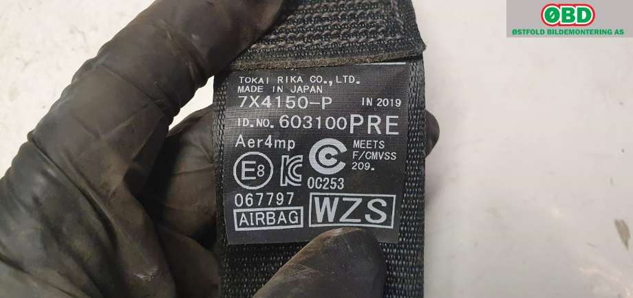 Airbag beltestrammer til Toyota RAV4 2019-->> (Type V)  (TOYOTA|7322047221C7|)