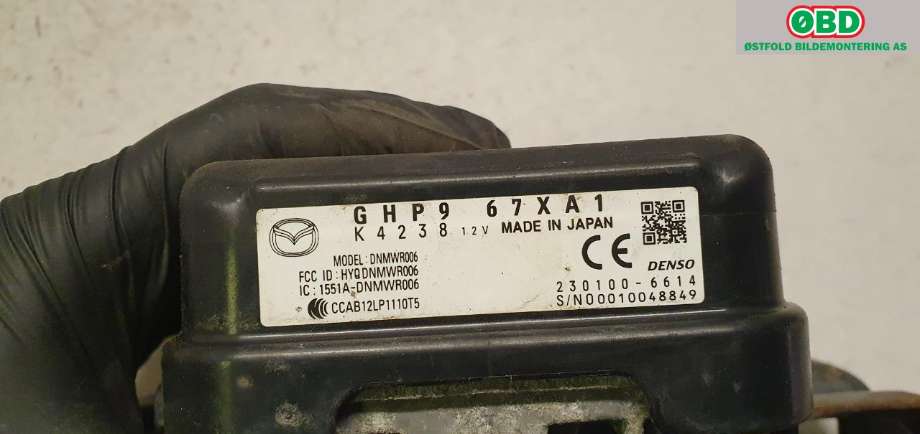 Sensor radar til Mazda 6 2015-2018 (Type III, Fase 2) (MAZDA|KD47-67-UC1 51|)