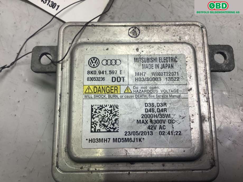 Styreenhet xenon/ballast til VW Transporter / Caravelle 2009-2015 (Fase 2) (T5) (T5) (VOLKSWAGEN|8K0 941 597 E|W003T22071|8K0941597E)