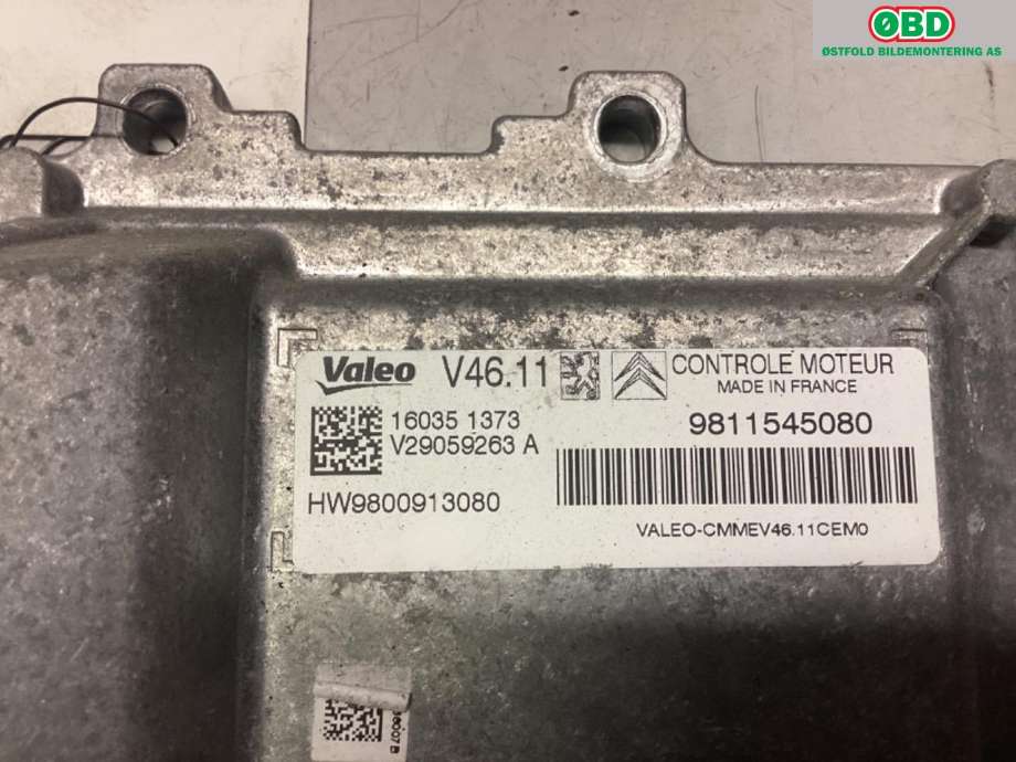 Styreenhet motor til Citroën C3 2010-2016 (Type II)  (CITROEN|16 128 113 80|)