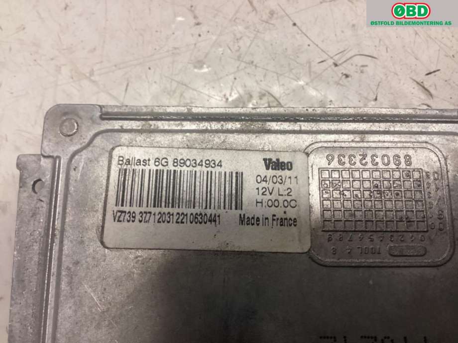 Styreenhet xenon/ballast til Peugeot 5008 2010-2017 (Type I)  (PEUGEOT|6224 L8|89034934|)