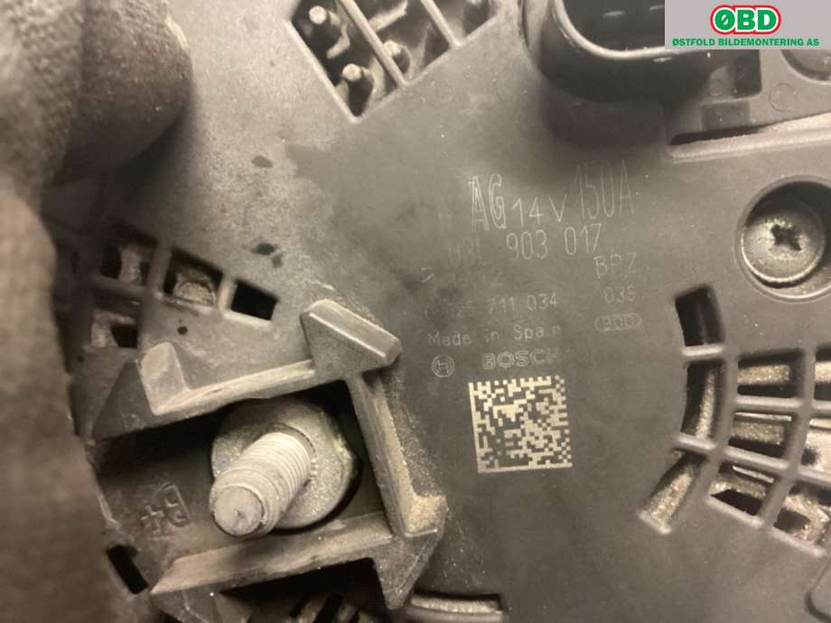 Dynamo til Audi A4, Allroad 2009-2016 (Type I) (B8) (B8) (AUDI|03L 903 017 E|03L 903 017 EX|)