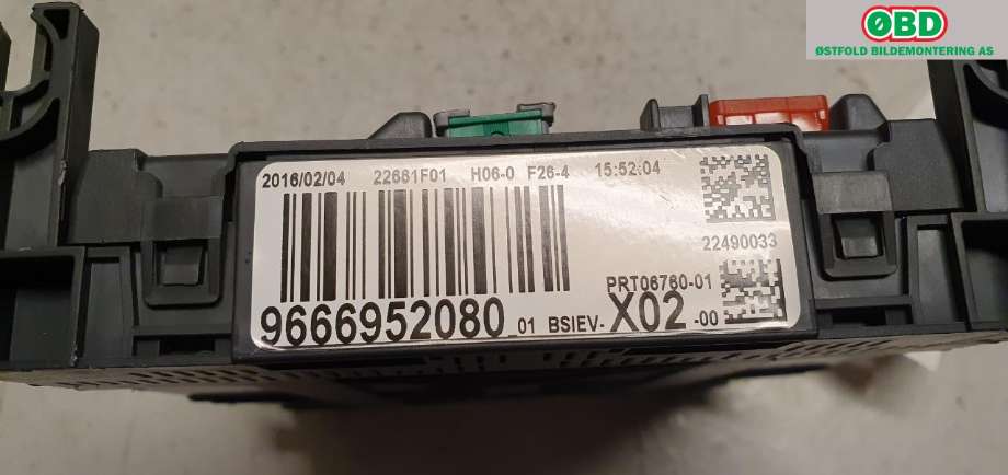 Sikringsboks til Citroën C3 2010-2016 (Type II) (CITROEN|)
