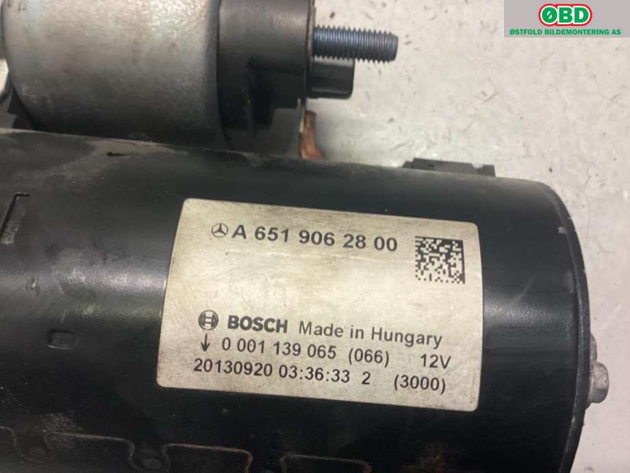 Starter diesel til Mercedes E-Klasse 2013-2016 (Fase 2) (W212) (W212) (MERCEDES|A 651 906 28 00||6519062800)