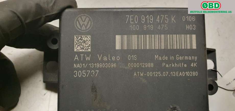 Styreenhet parkering til VW Transporter / Caravelle 2009-2015 (Fase 2) (T5) (T5) (VOLKSWAGEN|7E0919475K|)