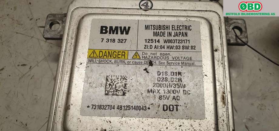 Styreenhet xenon/ballast til BMW 1-Serie 2011-2015 (Fase 1) (F20/F21) (F20/F21) (BMW|63 11 7 318 327|W003T23171|7318327)