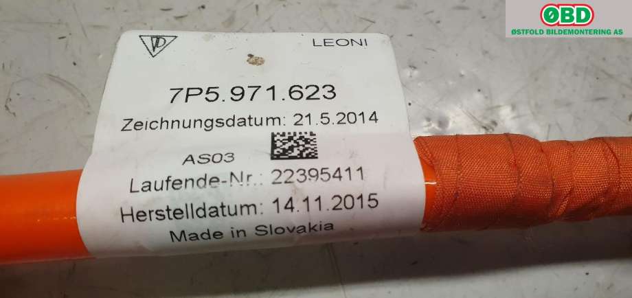 Kabel høy volt (HV) hybrid til Porsche Cayenne 2010-2017 (92A) (92A) (PORSCHE||7P5971623)