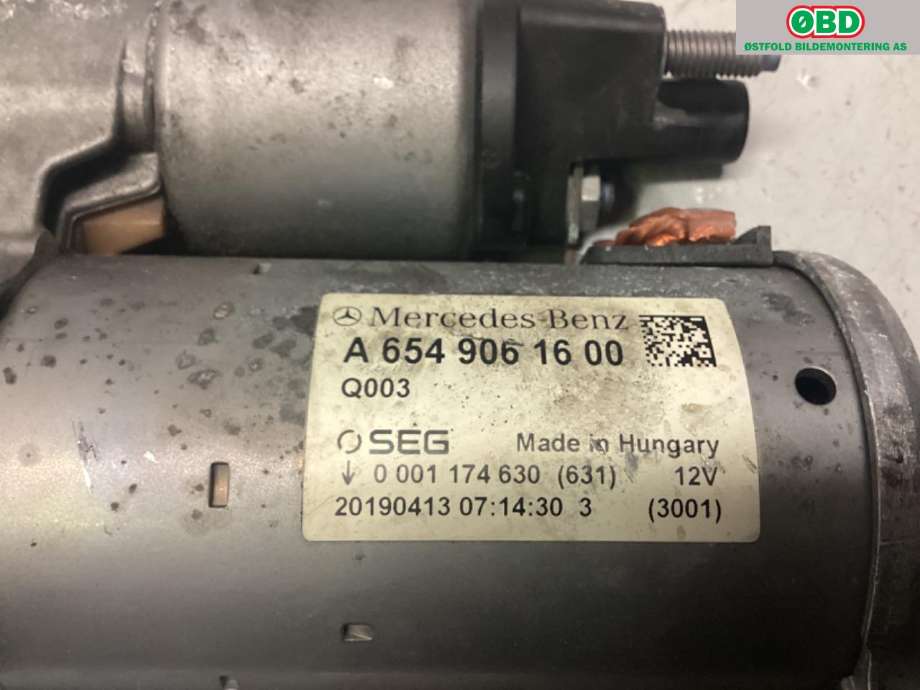 Starter diesel til Mercedes E-Klasse 2016-2023 (W213) (W213) (MERCEDES|A 654 906 16 00||6549061600)