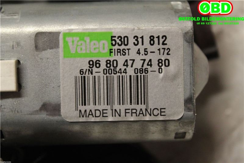 Viskermotor bakrute til Peugeot 3008 2009-2016 (Type I)  (PEUGEOT|6405 JQ||9680477480)