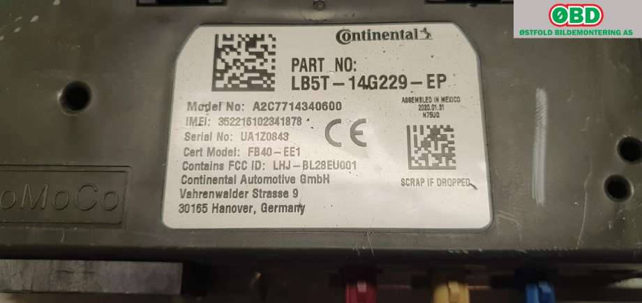 Styreenhet diverse til Ford Explorer 2020-->>  (FORD (US)|2515781||LB5T14G229EP)