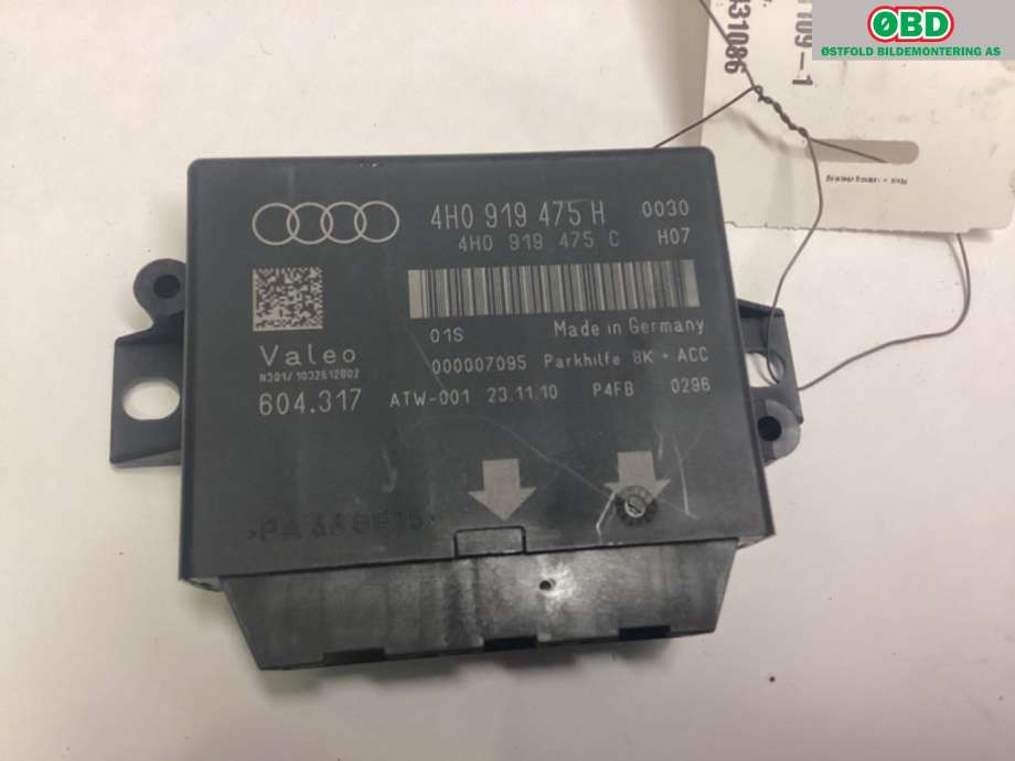 Styreenhet parkering til Audi A8 2010-2013 (Type III, Fase 1)  (AUDI|4H0 919 475 H||4H0919475H)