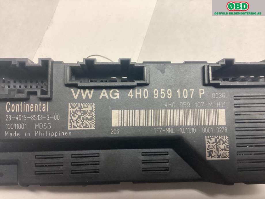 Styreenhet elektrisk bakluke til Audi A8 2010-2013 (Type III, Fase 1)  (AUDI|4H0 959 107 R||4H0959107P)