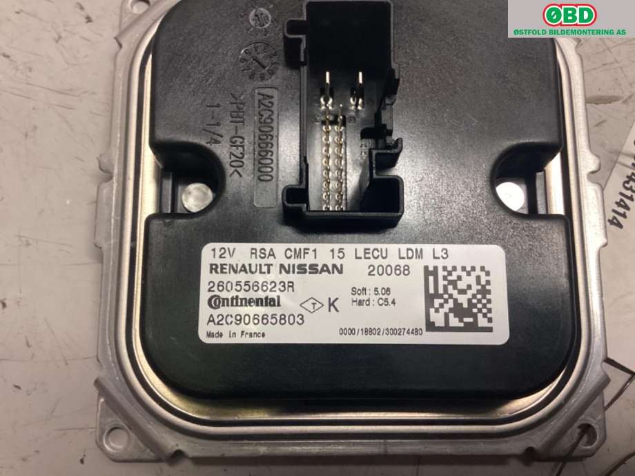 Styreenhet xenon/ballast til Renault Zoe 2013-2019 (Fase 1)  (RENAULT|260556623R|)